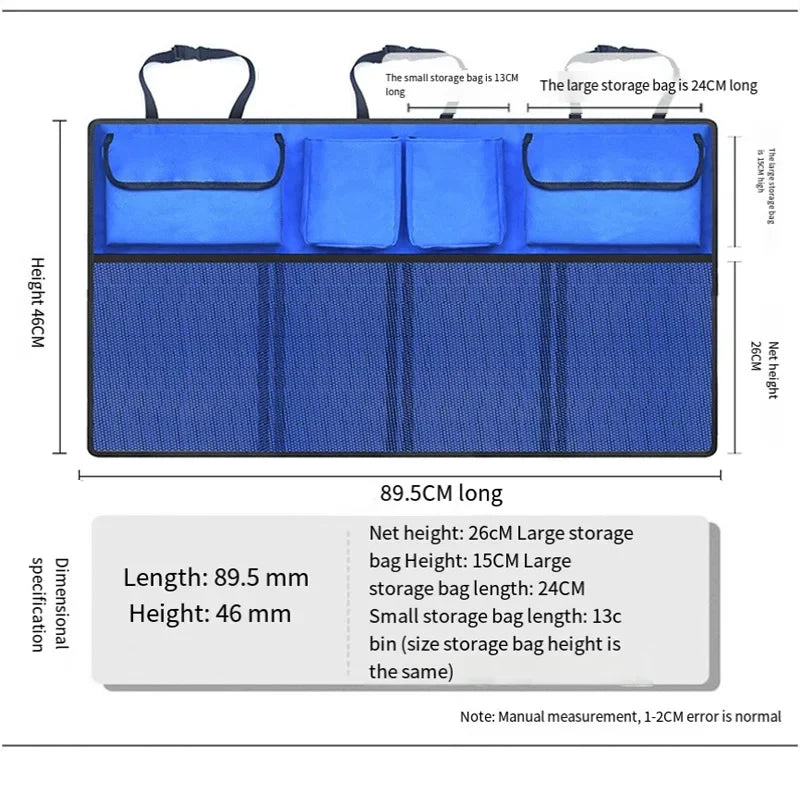 Car Trunk Organizer Seat Back Hanging Storage Bag With 8 Large Storage Bags Extra Large Capacity Waterproof Trunk Organize Amagi