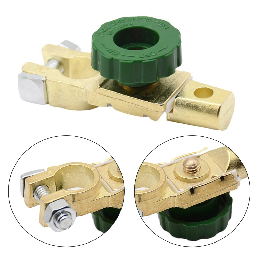 Auto Battery Terminals Quick Disconnect Isolator Cut Off Switch Auto Cables Connectors Wire Fits Standard Negative Terminal
