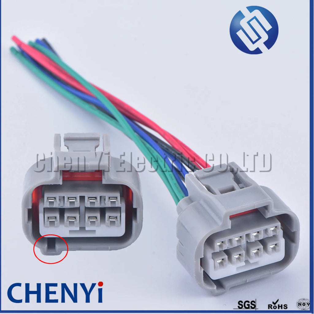 8 Pin Auto Connector Reversing Radar Assembly Plug PDC Socket pigtail 90980-10897 90980-10896 For Honda XRV CRV Toyota Supra MK4