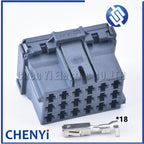 Grey 18 Pin male female Connector Automotive  Plug Unsealed Electric Harness Socket 8-968974-1 1-967629-1 With Terminals