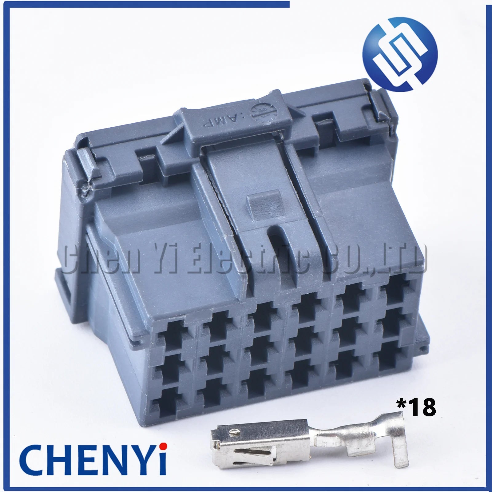 Grey 18 Pin male female Connector Automotive  Plug Unsealed Electric Harness Socket 8-968974-1 1-967629-1 With Terminals