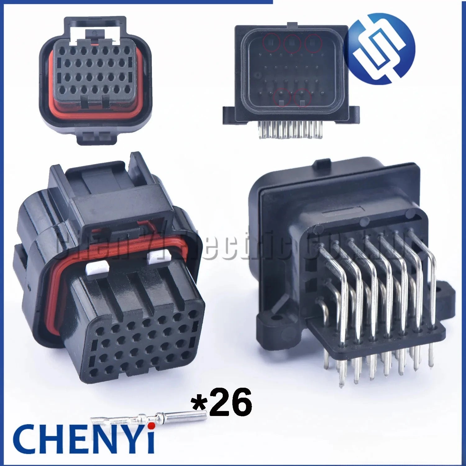 26 Pin ECU/ECM Engine Gearbox Computer Board Plug 1743416-1 For EFI 24x Holley Dominator M1 series M142/M150/M141
