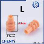 100 Pcs 0.6/1/1.5/1.8/3.5/6.3/9.5mm car wire connector waterproof ring circle rubber seal hollow plug silicone sheath cap