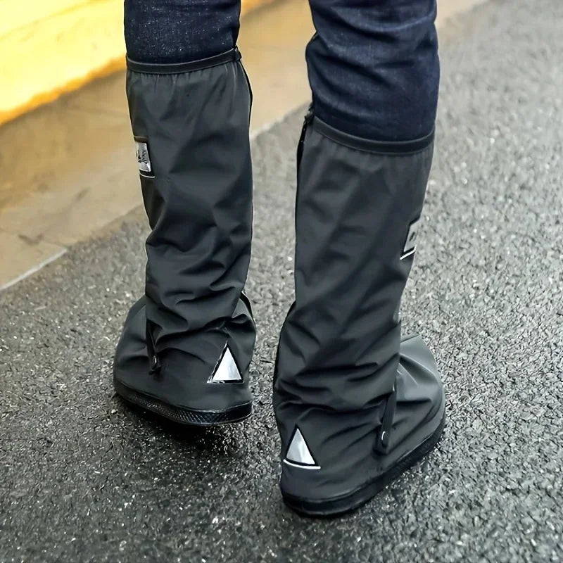 Reusable Motorcycle Scooter Dirt Bike Rain Shoes Cover Non-Slip Boot Covers Unisex Bicycle Shoes Protectors For Rainy Snowy Day