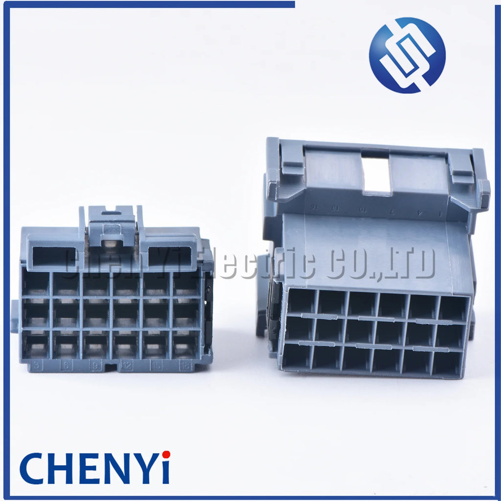 1 set 18 Pin Car grey Connector Male Female Quick Connector Car Harness Connector Plug 1-967624 1-967629 With Pins