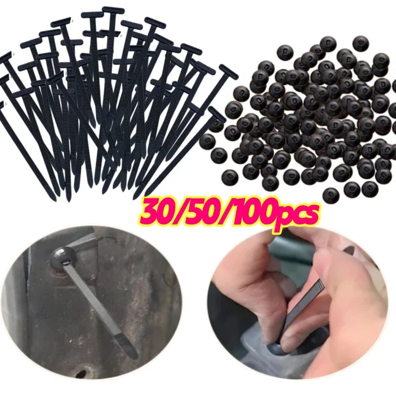 Nylon Universal Cable Tie Buckle-Heavy Duty Zip Ties Holder with Pin & Button Design Self-Locking Nylon Zip Ties Holder Amagi