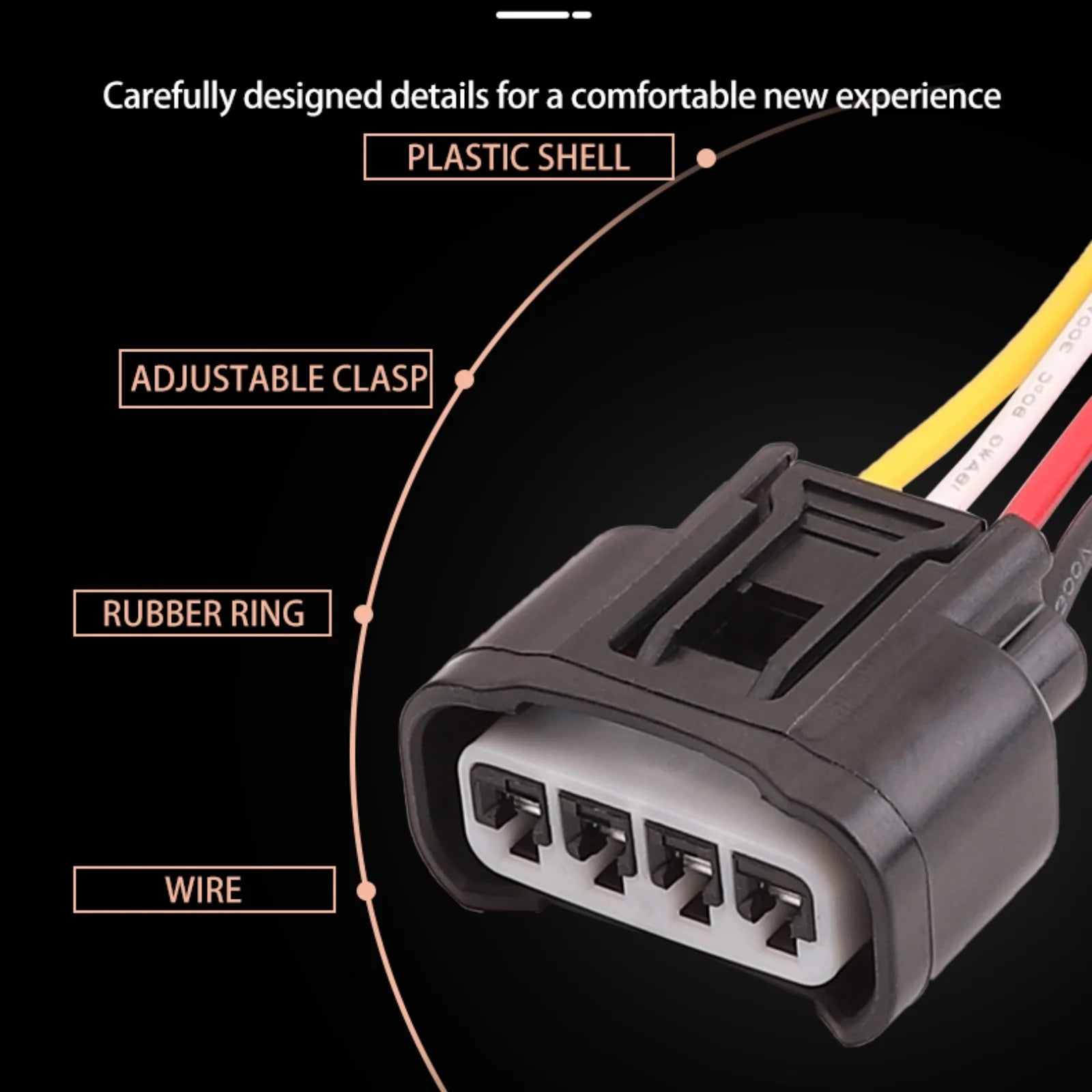 4-PIN Auto Ignition Coil Connector Wire Harness Plug 2.2mm Female Connector For Toyota Lexus 7283-7449-30/90980-11885