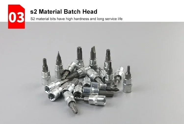 Car Toolbox Set Fast Ratchet Wrench 53/46pcs Socket Group Bit Industrial-grade Toolbox Auto Repair Tools Set Maintenance Amagi