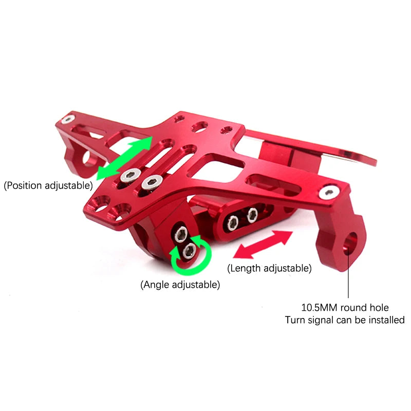 Universal Adjustable Motorcycle License Number Plate Bracket Rear Turn Signal Lamp Holder CNC Aluminum Eliminator Kits