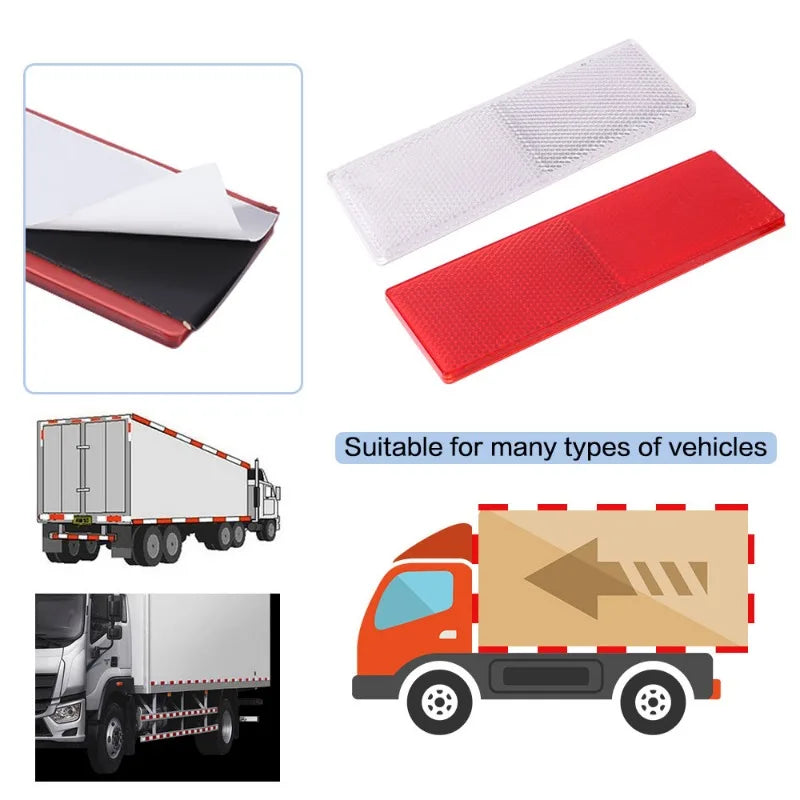 Car Night Reflective Warning Plate Sticker Universal Auto Truck Motorcycle Safety Warning Plate Reflector Sign Decal Accessories