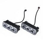 2pcs 3LED Car Work Light DRL Spotlight Super White High Power Waterproof Car Daytime Running Light Fog Lamp Driving Lamp