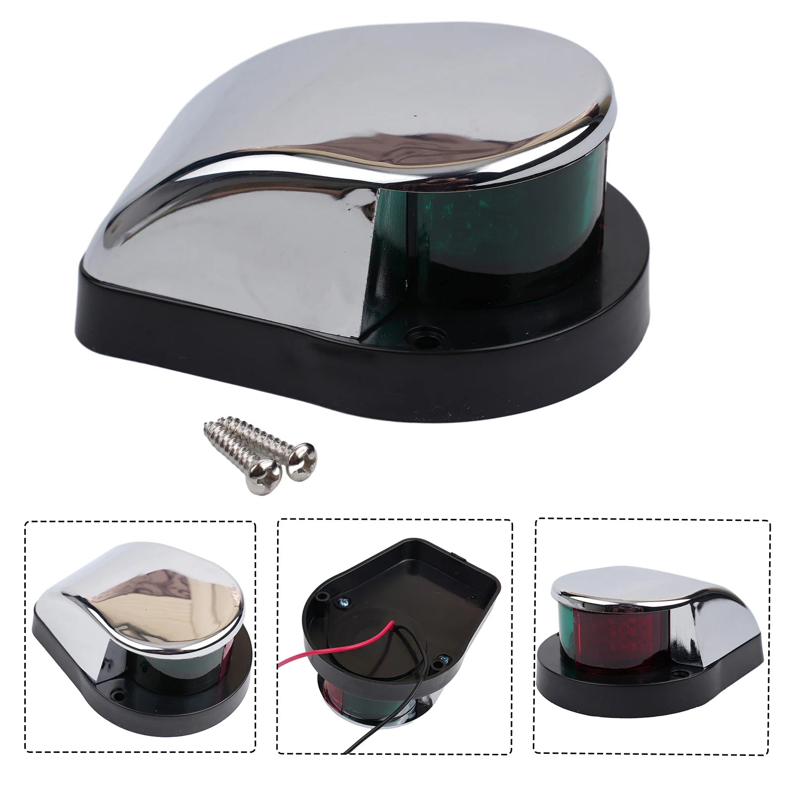 12V Boat  Light  LED Marine  Yacht Navigation  Lights Red  Green Ship  Running Lamps Waterproof LED Signal Lamp