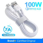 100W USB to Type C Cable For Samsung S24 S23 Ultra Xiaomi 14 Redmi Huawei Oneplus 12 Charge Line 7A Fast Charging Charger Amagi