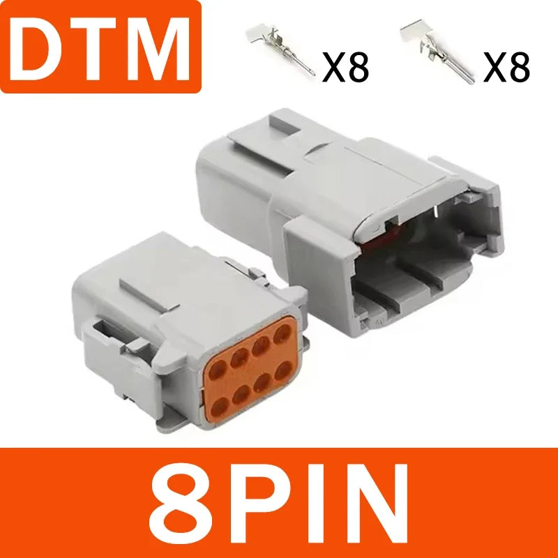Deutsch DT/DTM/DTP/DTF Series Waterproof Connector 2-12Pin | Flange Mount for Automotive & Industrial Wiring Harness