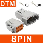 Deutsch DT/DTM/DTP/DTF Series Waterproof Connector 2-12Pin | Flange Mount for Automotive & Industrial Wiring Harness