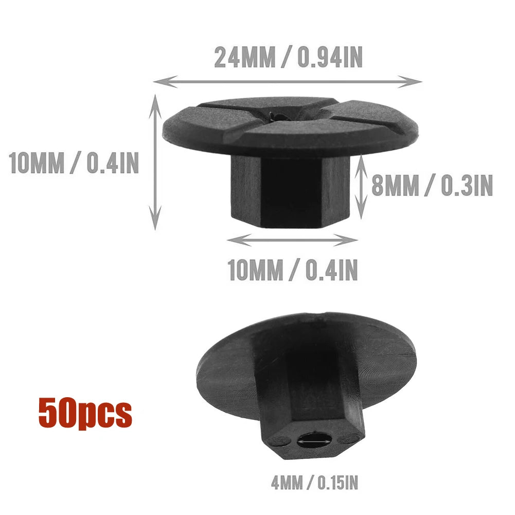 50Pcs Unthreaded Nut Clips For Mercedes For BMW 2019900050 51711958025 Car Snap Nut Fender Snap Interior Accessories