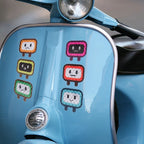 10/20PCS Car Stickers Decorative Reflective Motorcycle Personality Cute Square Auto Body Stickers Helmets Shielding Scratches