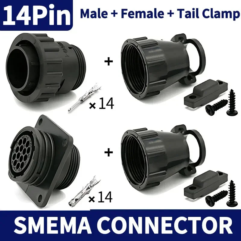 AMP/TE CPC Circular Connector – 4/9/14 Pin, 182919-1 / 206153-1 / 182647-1, Plug with Pins for SMEMA & Automotive Sensor