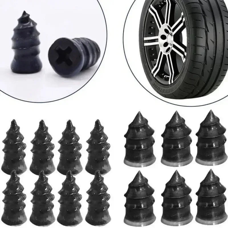 10/30Pcs Vacuum Tyre Repair Nail Tire Puncture Screws Motorcycle Fitting Set Tubeless Wheel Repairs Puncture Kit Patches for Car