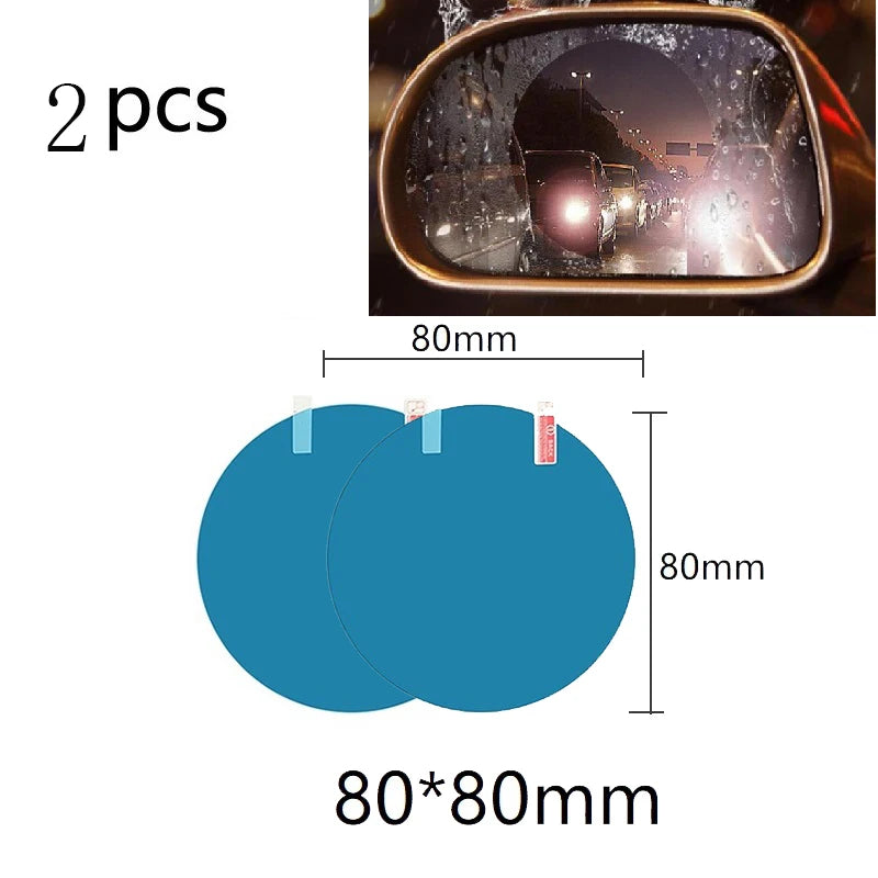 2pcs Rainproof Film Sticker Car Rearview Mirror protective Rain Proof Anti Fog Waterproof Sticker Car Window Transparent Sticker