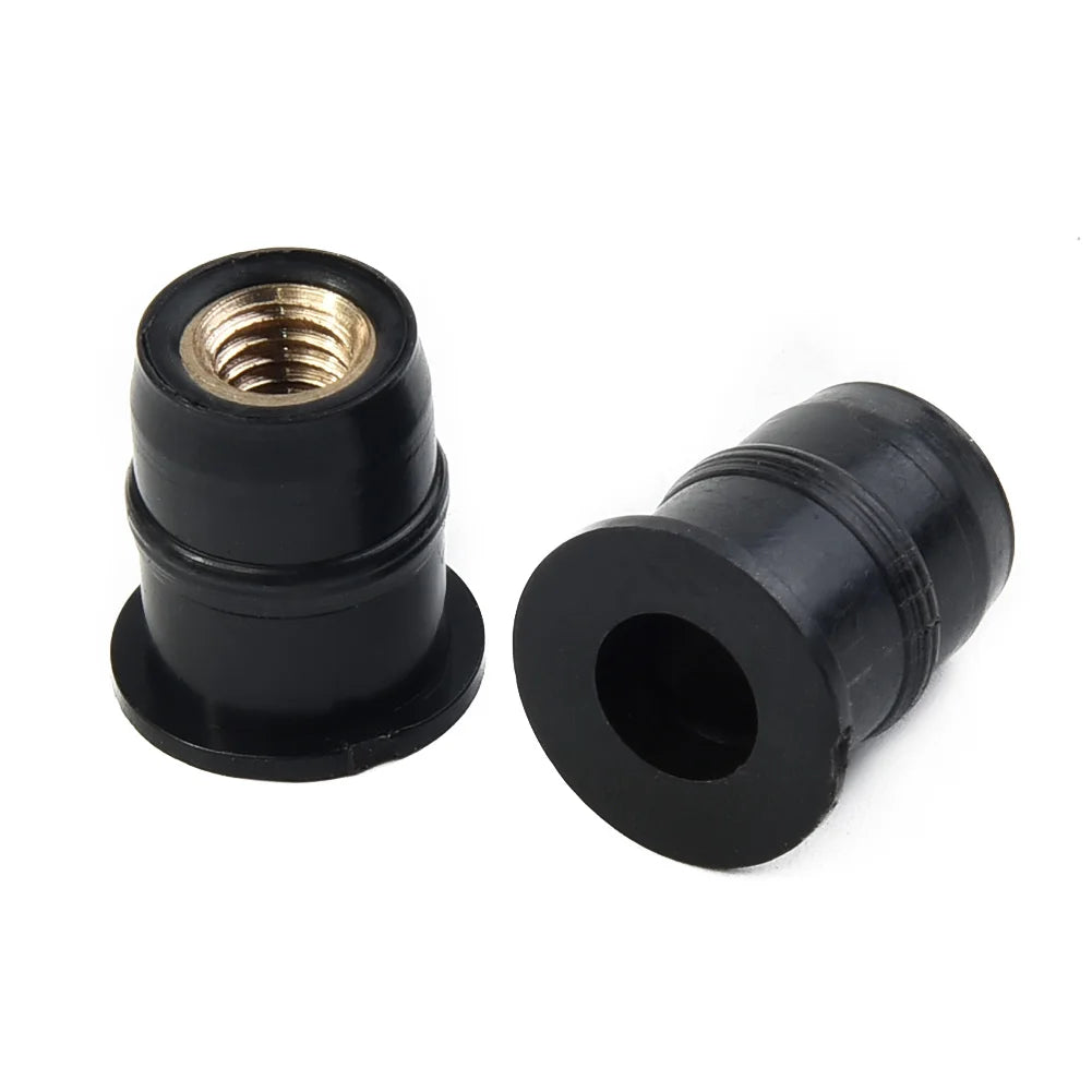 10PCS Motorcycle Windshield Rubber Nuts Fastener M5 Vibration Damper Panel Mounting 5mm Accessories Bolt Screws Fastener