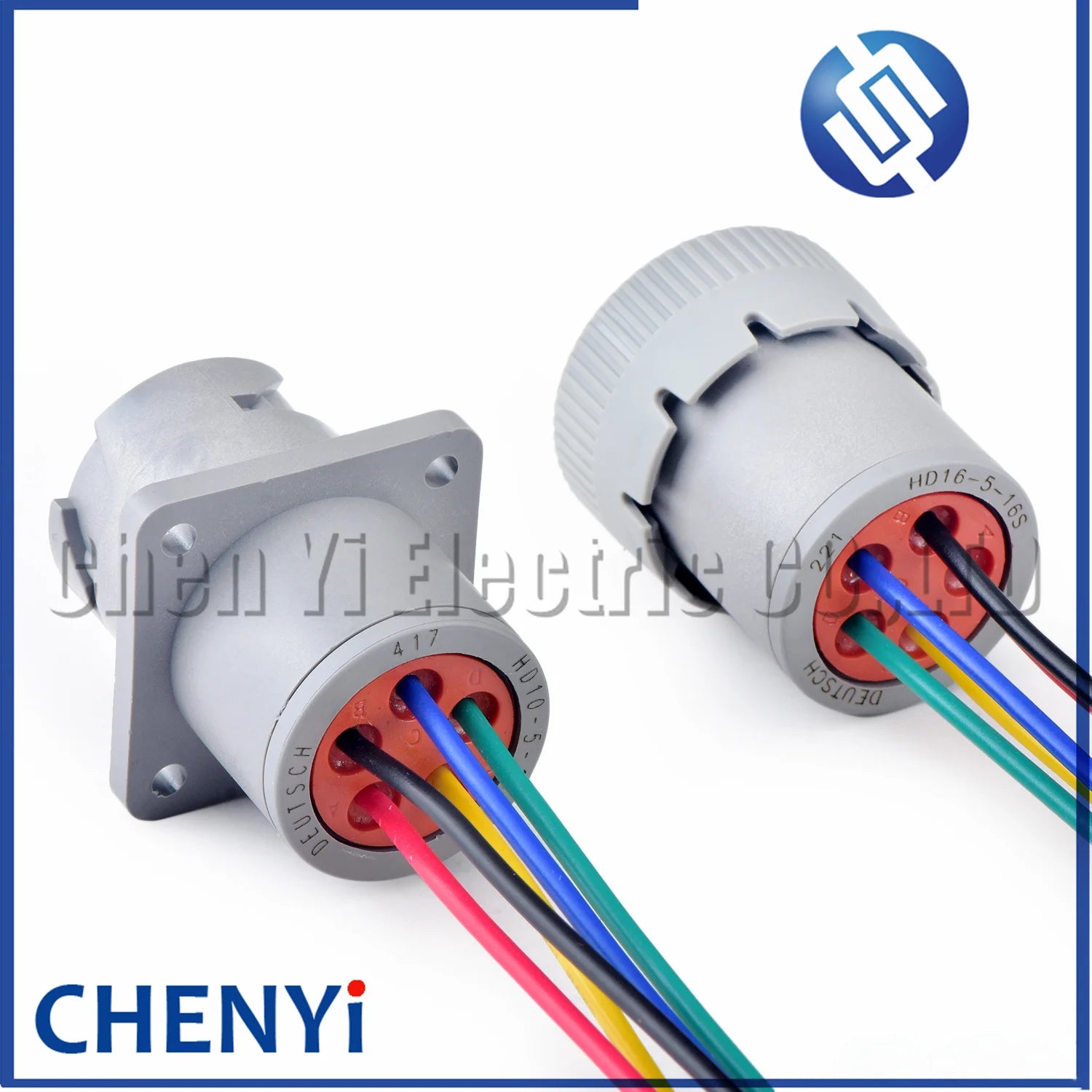 DEUTSCH Gray 5 Pin Waterproof connector HD16-5-16S HD10-5-16P HD10 1.5 Series Flame Retardant diagnosis Plug With pins