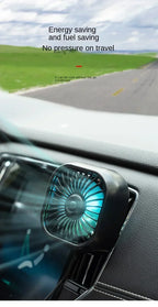Mini Car Air Outlet Cooling Fan Adjustment Powerful USB Light Creative Low Noise Multi-function Mini Interior Fan Cooler Amagi