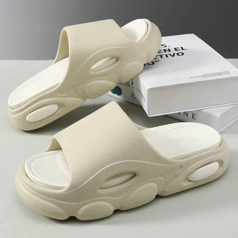 EVA Men's Summer Sandals Fashion Soft Cloud House Platform Slides Unisex Outdoor Non-slip Beach Shoes Men Bathroom Slippers Amag