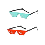 8 Bit Thug Life Sunglasses Pixelated Men Women Brand Party Eyeglasses Mosaic UV400 Vintage Eyewear Unisex Gift Toy Glasses Amagi