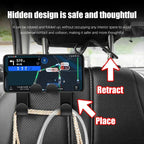 Car Seat Headrest Hook 4 Pack Hanger Storage Organizer Universal for Handbag Purse Coat Fit Universal Vehicle Car Black Amagi