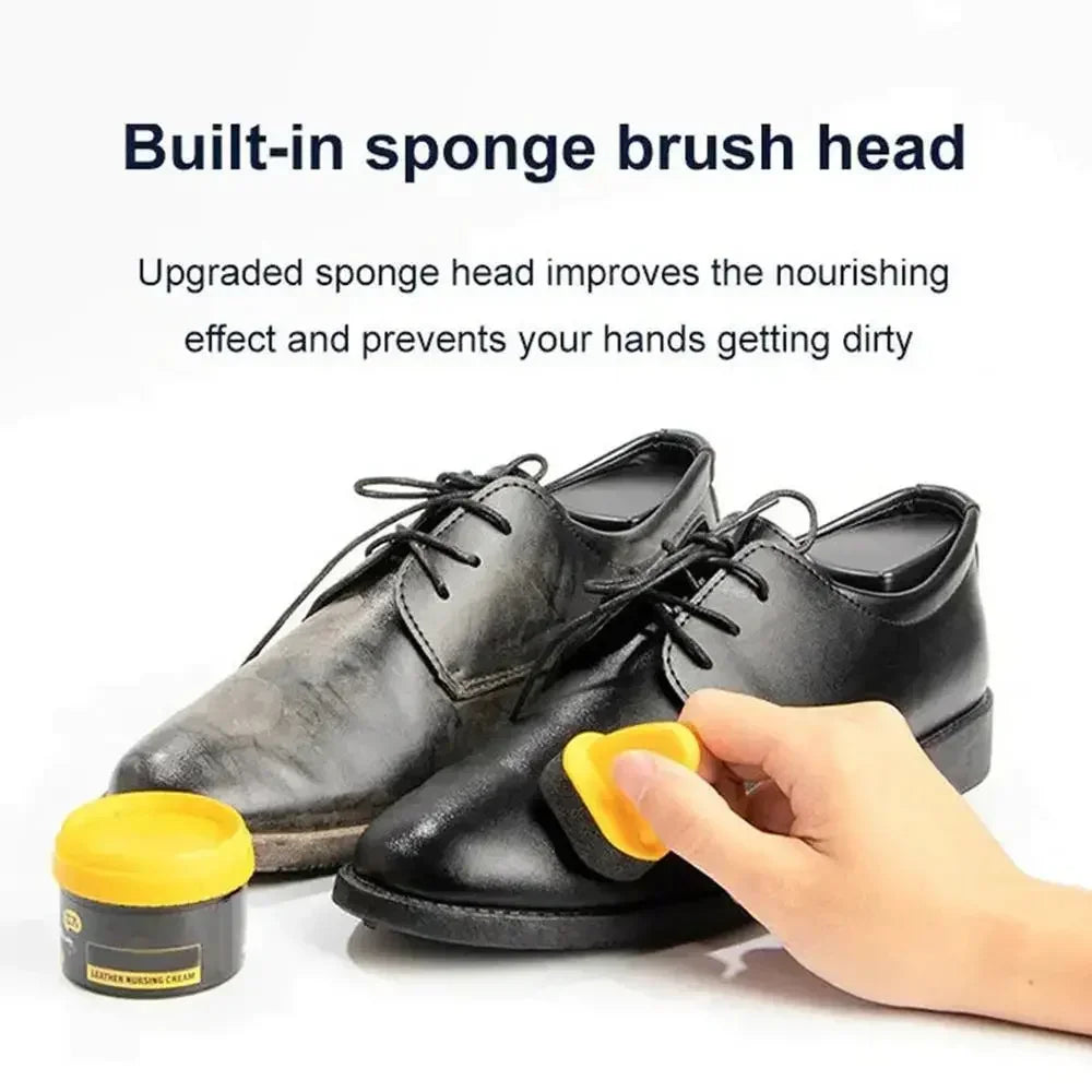Car Leather Cleaning Cream Interior Seat Maintenance Care Oil with Sponge Brush Sofa Bags Shoes Back to Gloss Polisher Cleaner
