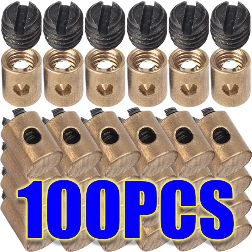 Universal Motorcycle Throttle Cable Solderless Nipple Bolt Screw Clamp for 50cc 125cc 250cc CRF KLX Pit Dirt Bike ATV Scooter