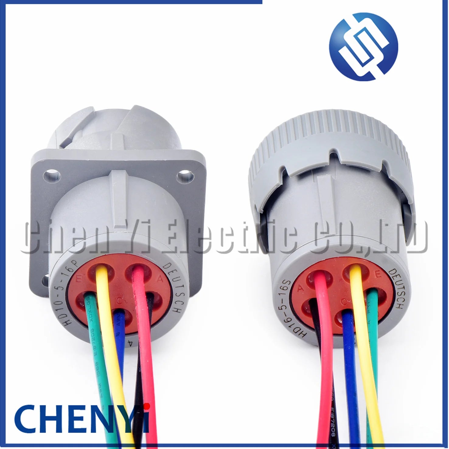 DEUTSCH Gray 5 Pin Waterproof connector HD16-5-16S HD10-5-16P HD10 1.5 Series Flame Retardant diagnosis Plug With pins
