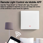 Tuya ZigBee Smart Light Switch No Neutral Wire No Capacitor Needed,1/2/3 Gang Wall Touch Interrupter Work with Alexa Google Home