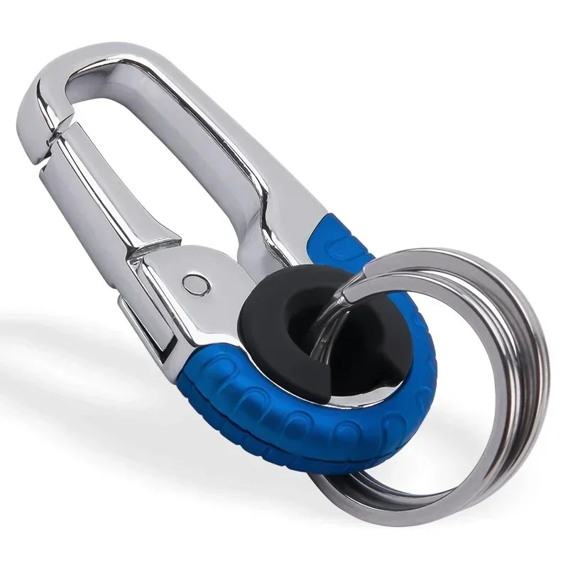 Men's Keychain Hook Stainless Steel Buckle Outdoor Carabiner Climbing Tool Double Ring Car Fishing Key Ring Car Amagi