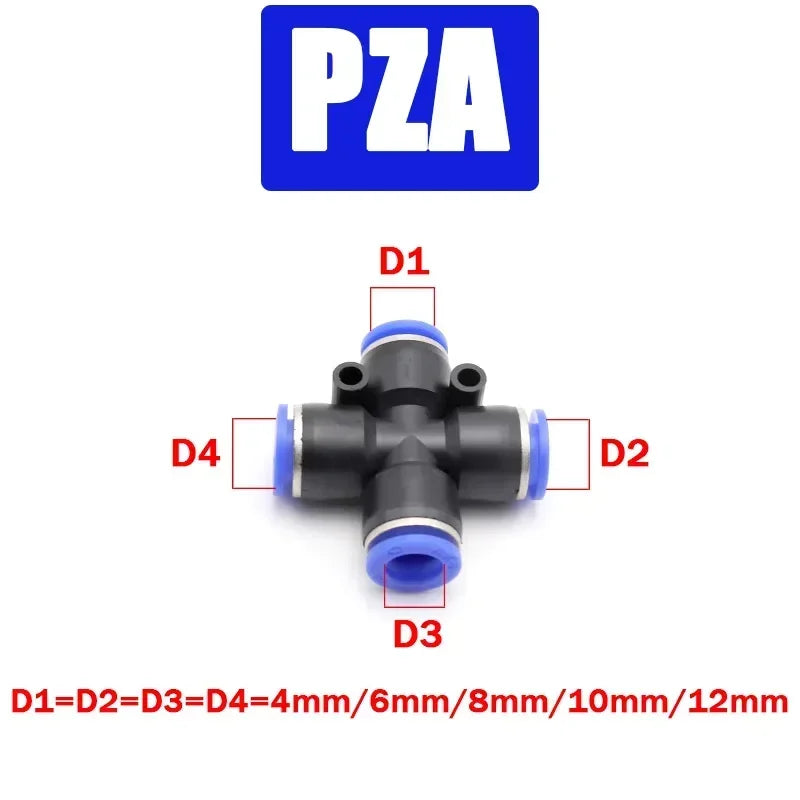 Pneumatic Fitting Tube Connector Fittings Air Quick Water Pipe Push In Hose Quick Couping OD 4mm 6mm 8mm 10mm 12mm Multiple type