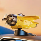 1PC Solar Energy Powered Rotating Propeller Fighter Ornaments Car Solar Decor Auto Interior Decoration Solar Aircraft Model