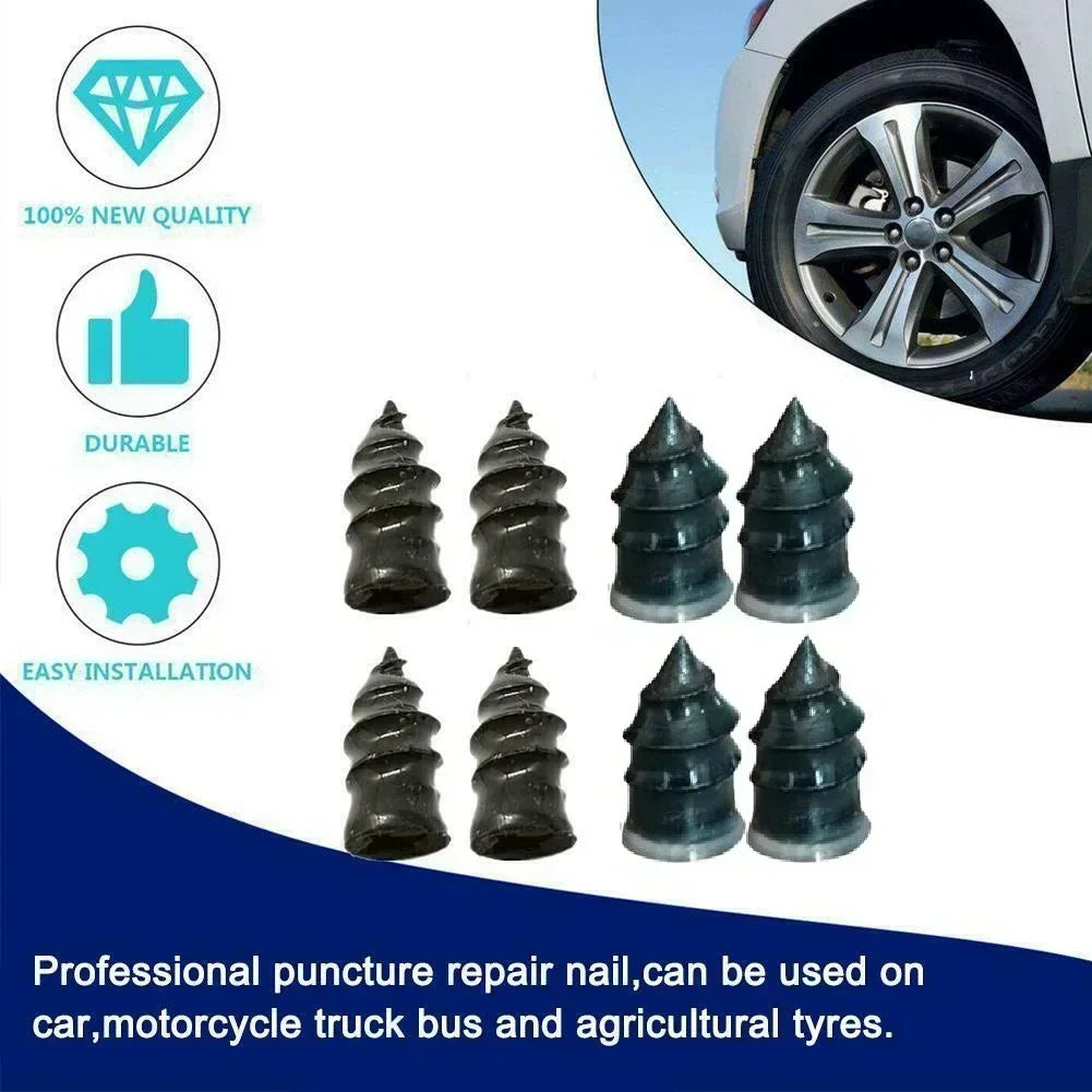 Vacuum Tyre Repair Rubber Nails Set Tire Puncture Repair Tool for Wheels Car Motorcycle Scooter Bicycle Tubeless Rubber Nail kit