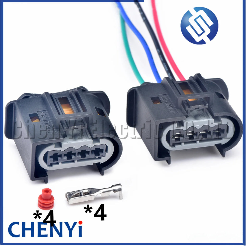 4 Pin Automotive waterproof connector Ignition coil throttle Wire harness plug 09448401 9653811580 661640 For PEUGEOT CITROEN