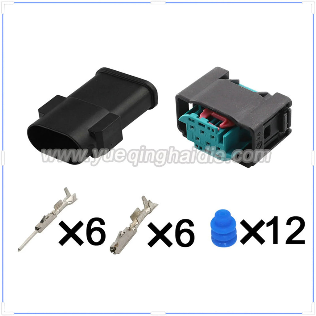 Tyco AMP 6Pin Connector Waterproof 0.6mm Male Female Connector Auto Wiring Harness Cable Plug for BENZ BMW 9-967616-1 1-967616-1