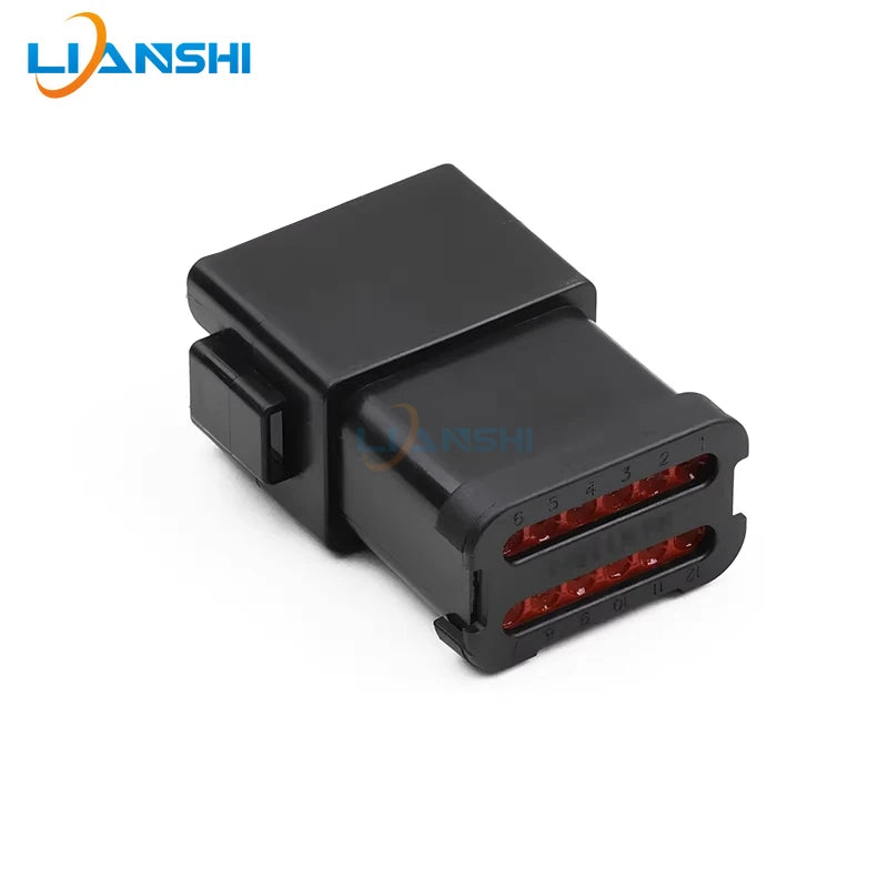 DT04-12PA-BE02 Black male terminal sheath Dechi type 12-hole waterproof plug wire harness connector