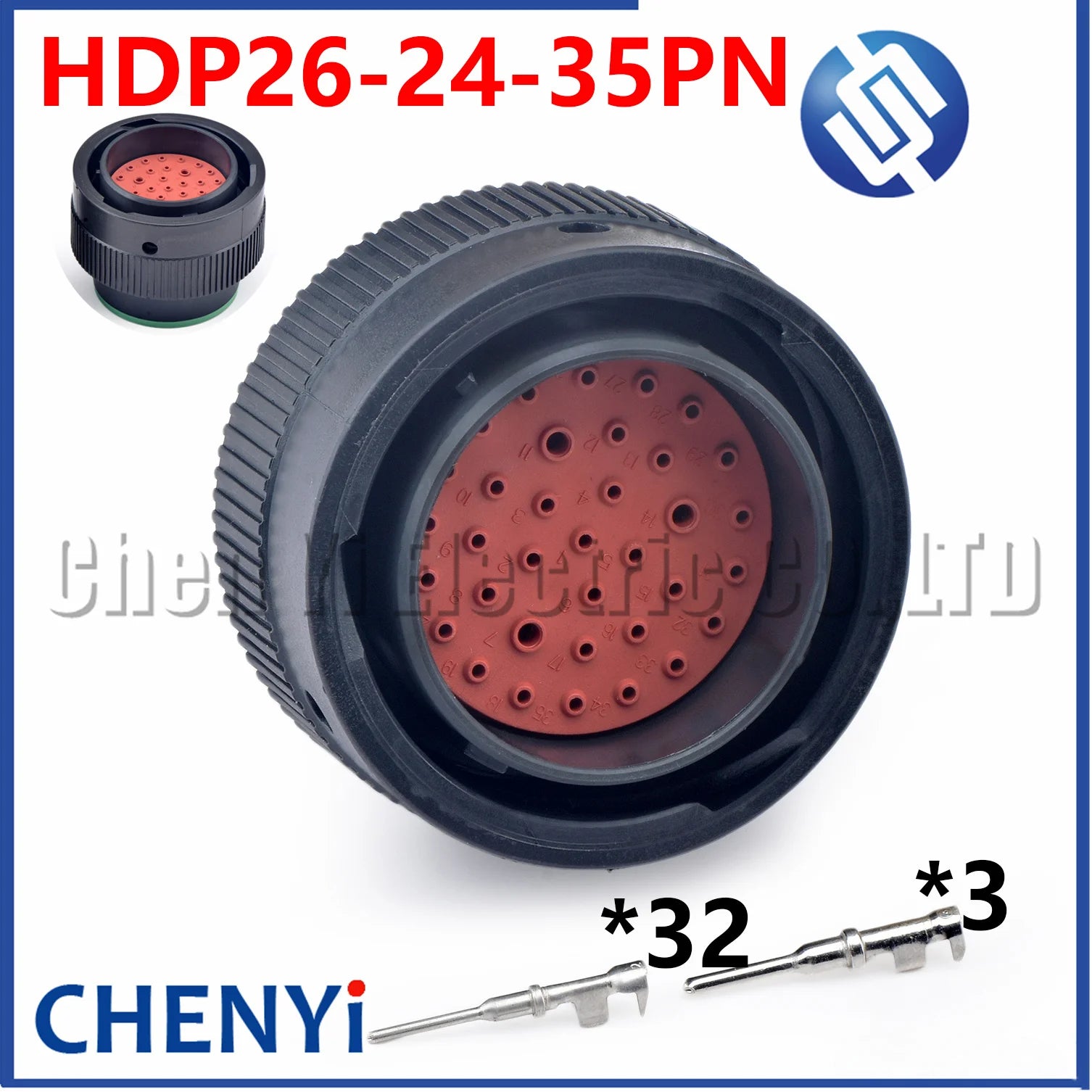 35 Pin auto Waterproof connector HDP24-24-35SN HDP26-24-35PN HDP24-24-35PN HDP26-24-35SN With Pins For Deutsch HDP Series