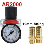 AR2000 Pneumatic Air Compressor Pressure Regulator Reduction Valve with 1/4'' Thread BSP and 4MM,6MM,8MM,10MM,2MM Fittings