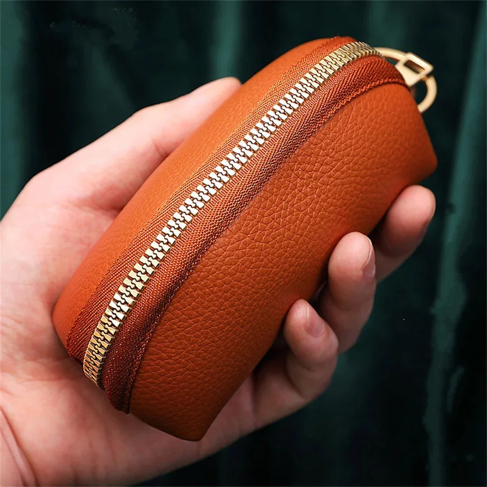 Car Leather Key Holder Minimalist Keychain Case Wallet Key Storage Case Protector Large-capacity Multifunctional Key Pouch Amagi
