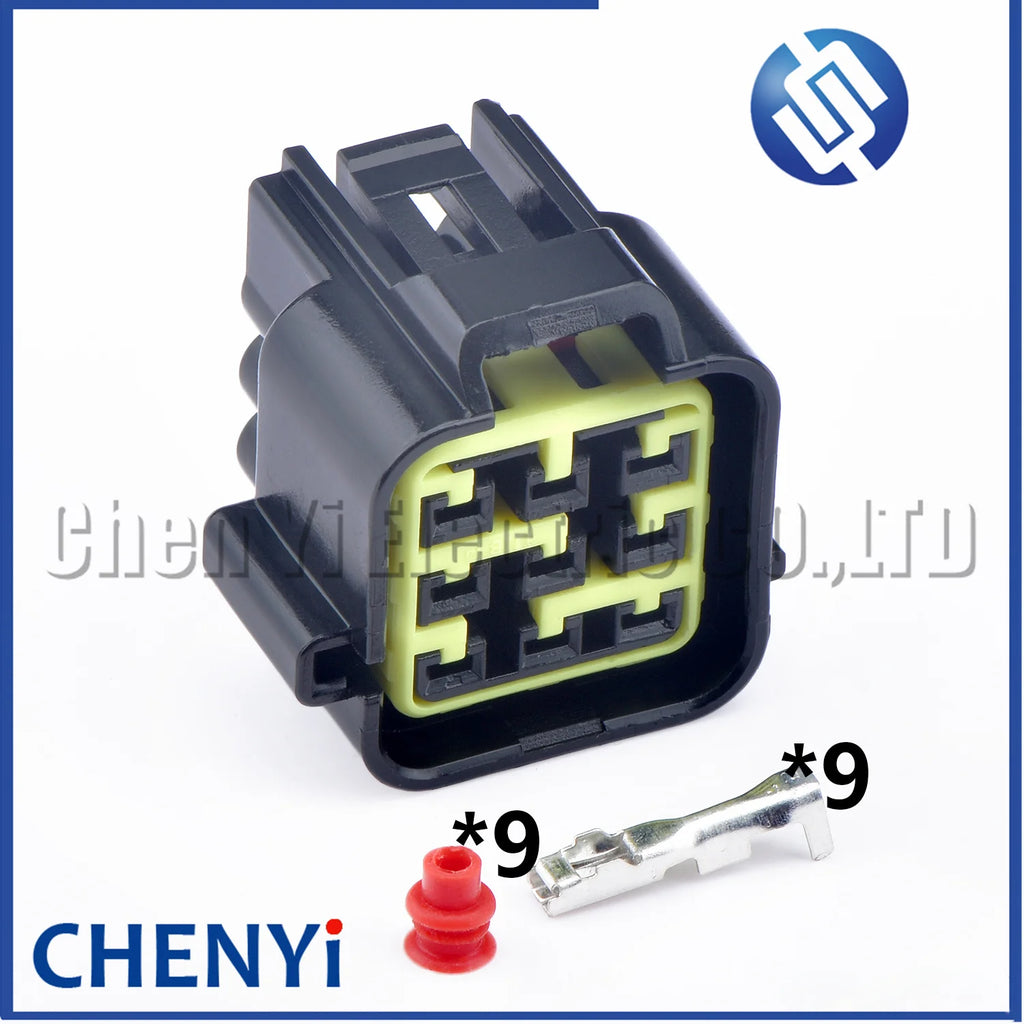 9 Pin black Automotive waterproof connector Motorcycle COP Ignition coil Wire Harness Plug FW-C-9F-B FW-C-9M-B With pins