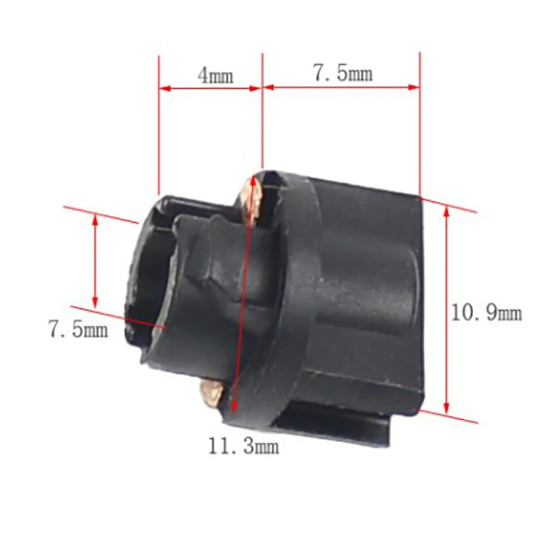 5Pcs Signal Lamp T5 LED Twist Socket Instrument Panel Cluster Socket Lamp Holder Base T5 Socket Car Bulbs Base