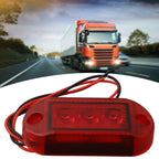 1PC LED Clearance Light Side Marker Truck Trailer Lorry Lamp Red White 12V 24V Oval Front Rear Clearance Indicator Lamp Car Part