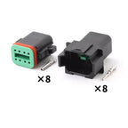 DT06-2S/DT04-2P Deutsch black connector Automotive waterproof wiring harness plug 12PB connector rubber shell with terminal