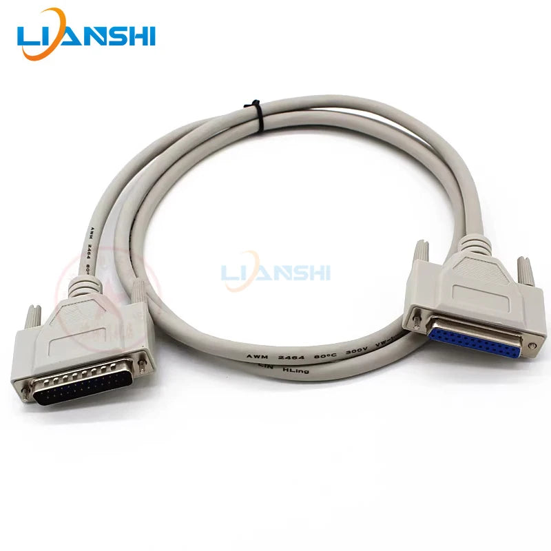 All-copper DB25 parallel port extension cable data cable connection wire, male to female 1.5/3 meters