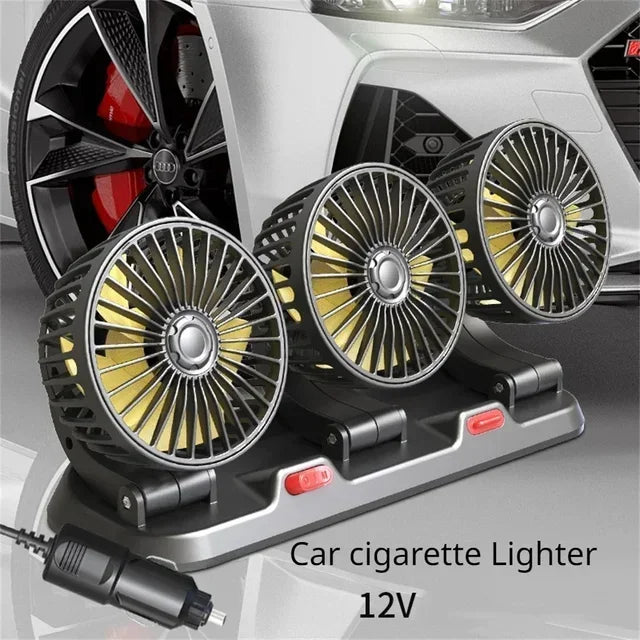 Motorcycle Special 5V 12V 24V Powerful Heads 360° Rotatable 2 Speeds Car SUV Truck BUS Van Mini Cooling Fan Amagi